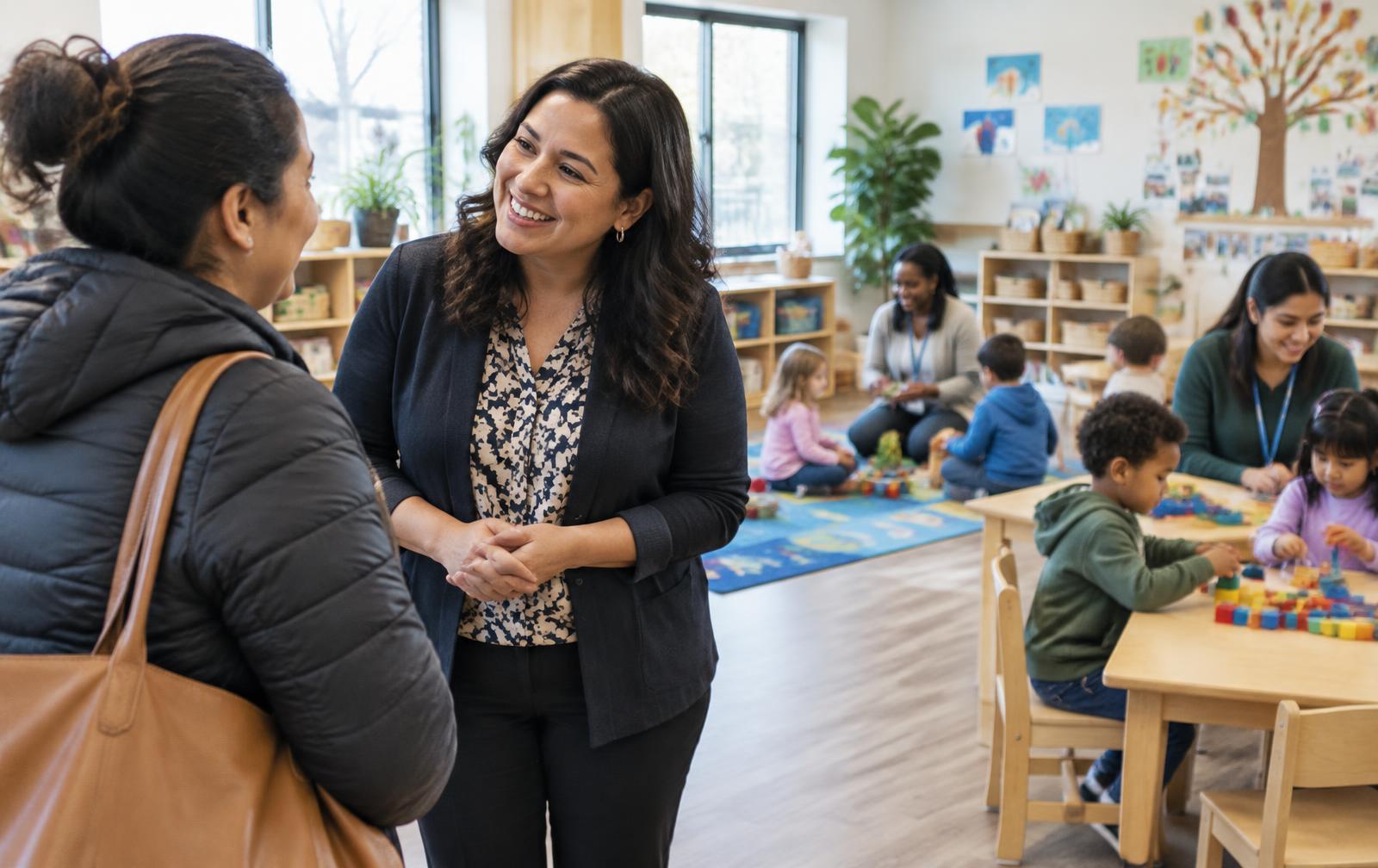 Small-business owner at work in the childcare & early education industry