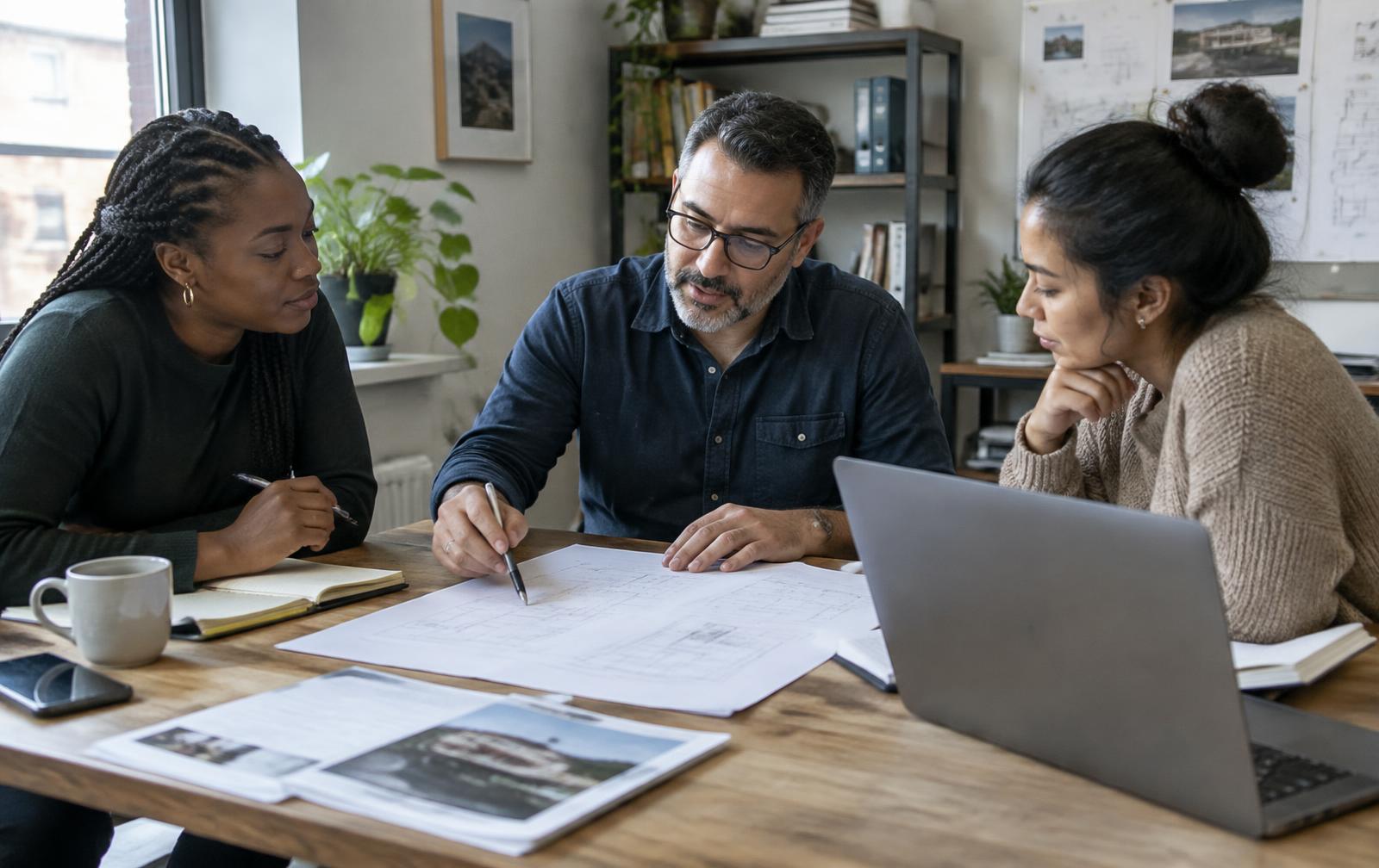 Small-business owner at work in the professional services industry
