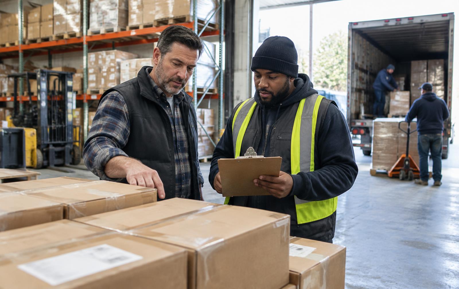 Small-business owner at work in the wholesale & distribution industry